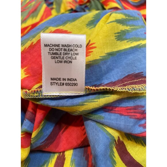 Ivy Jane Red Multi Flutter Sleeve V Neck Blouse - Picture 7 of 7